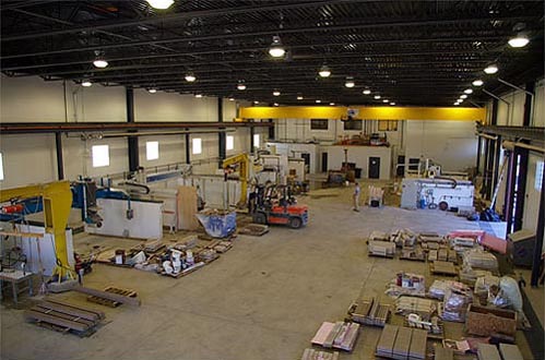 Inside the manufacturing facility.